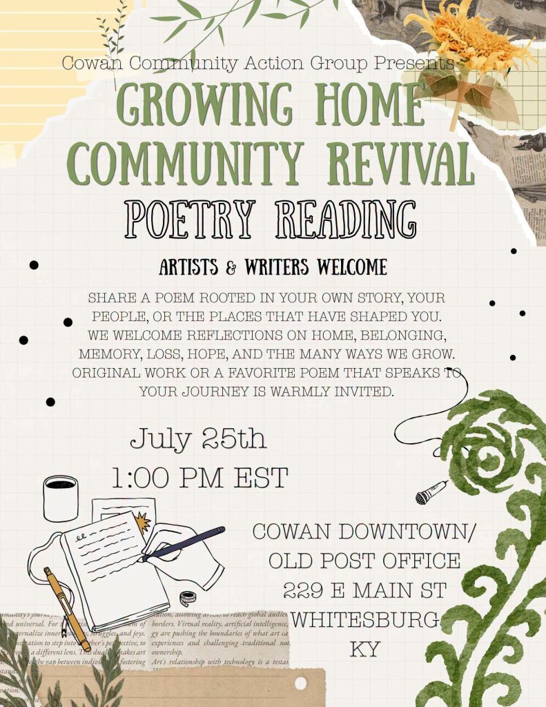 Growing Home: Community Revival Poetry Reading